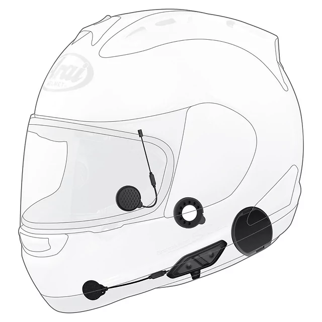 Interkom SENA 10U pre integrálne prilby Arai (dosah 1,6 km)