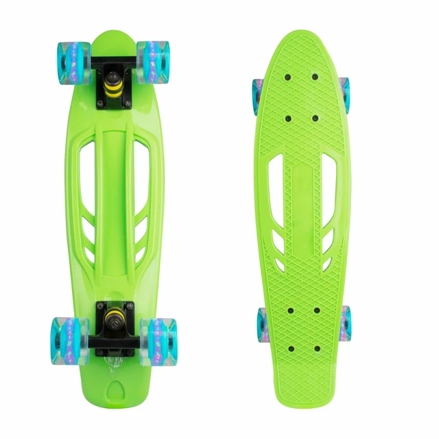 Pennyboard WORKER Bony 22" so svietiacimi kolieskami - zelená - zelená