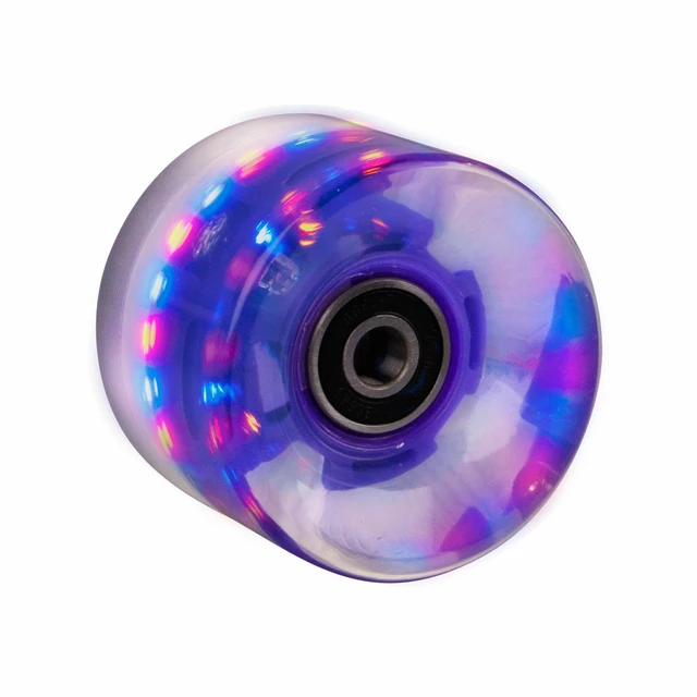 Svietiace koliesko na pennyboard 60*45 mm vr. ložísk ABEC 7 - modrá - tmavo fialová