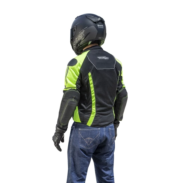 Letná airbagová bunda Helite Vented Hivis, mechanická s trhačkou - zeleno-žltá