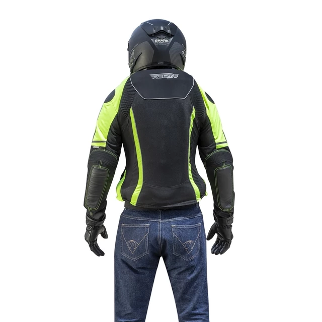 Letná airbagová bunda Helite Vented Hivis, mechanická s trhačkou - zeleno-žltá