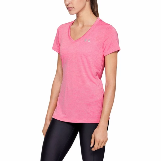 Dámske funkčné tričko Under Armour Tech SSV Twist - Black