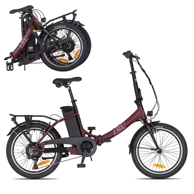 Skladací elektrobicykel inSPORTline ISL Felior 468 Wh 20" - model 2026 - Velour Red - Velour Red
