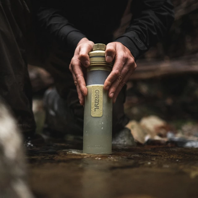 Filtračná fľaša Grayl UltraPress Purifier - Forest Blue