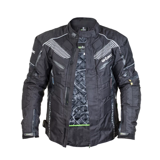 Pánska moto bunda W-TEC Kamicer - čierno-šedá