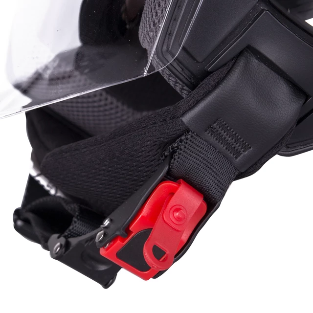 Otvorená prilba W-TEC FS-715B Union Black - 2.akosť - čierna s grafikou
