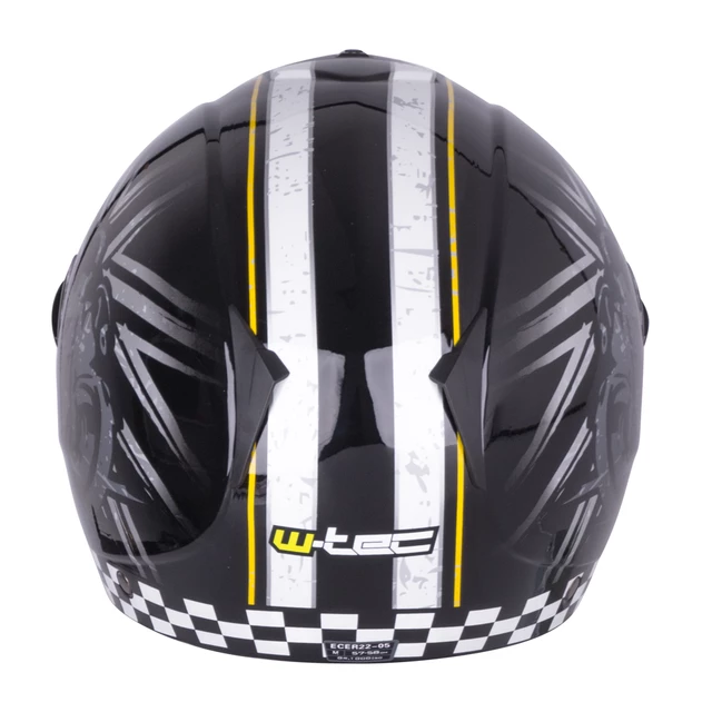 Otvorená prilba W-TEC FS-715B Union Black - 2.akosť - čierna s grafikou