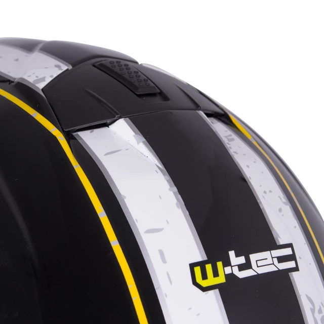 Otvorená prilba W-TEC FS-715B Union Black - 2.akosť - čierna s grafikou