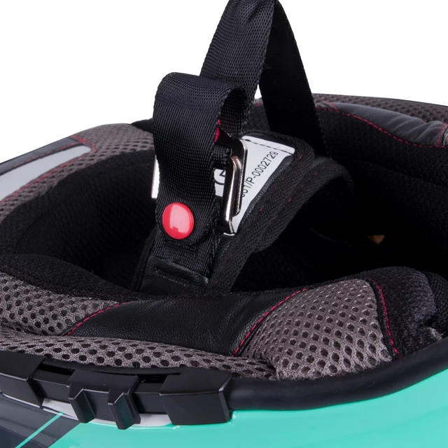 Moto prilba W-TEC V331 - čierno-modro-oranžová