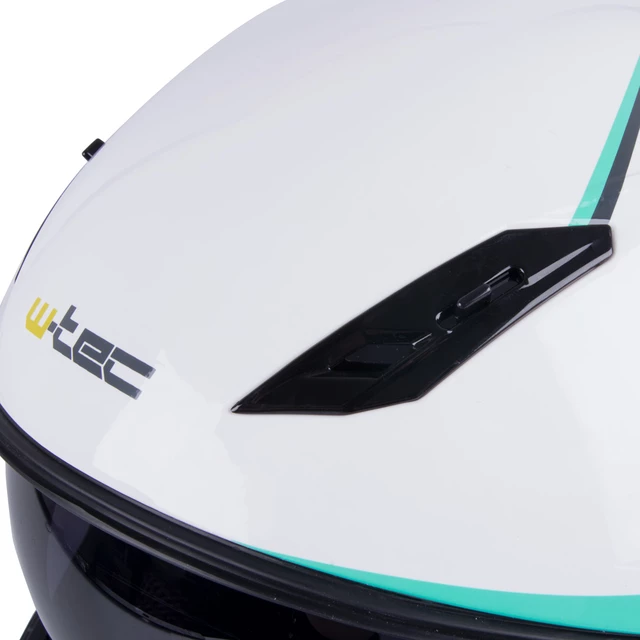 Moto prilba W-TEC V331 - čierno-modro-oranžová