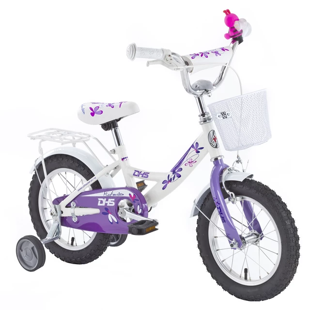 Detský bicykel DHS Miss Sixteen 1602 16" - biela - biela