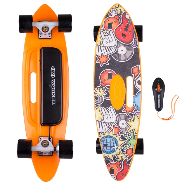 Elektrický longboard WORKER Smuthrider - 2. akosť - žlto-zelená
