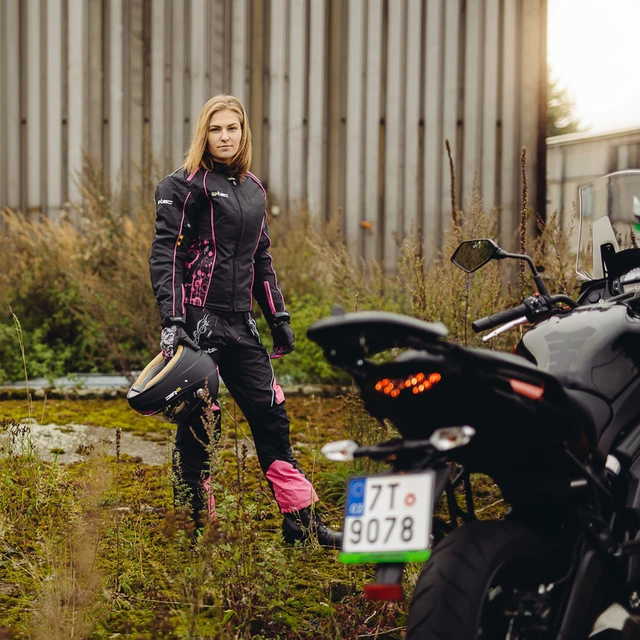 Dámske moto nohavice W-TEC Kaajla - čierno-biela