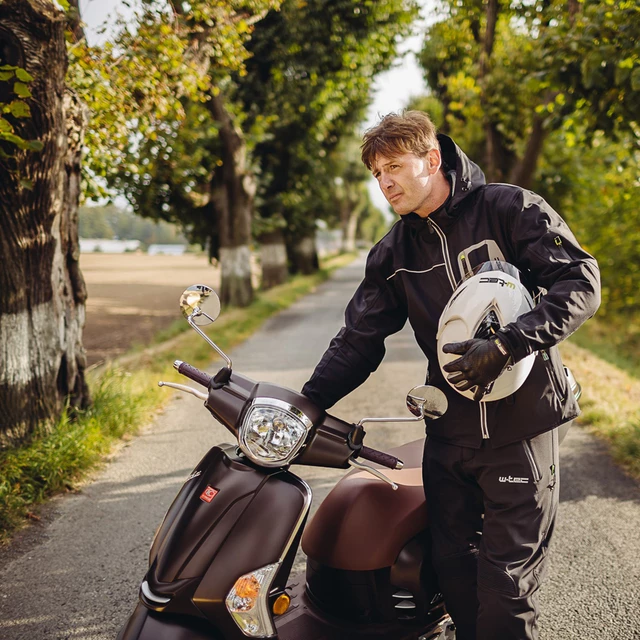 Pánska softshell moto bunda W-TEC Borozef - čierno-zelená