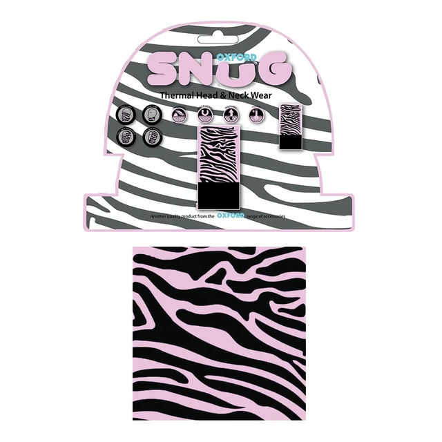 Multifunkčný thermo nákrčník Oxford Snug - Pink Zebra
