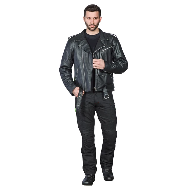 Kožená moto bunda W-TEC Perfectis - L