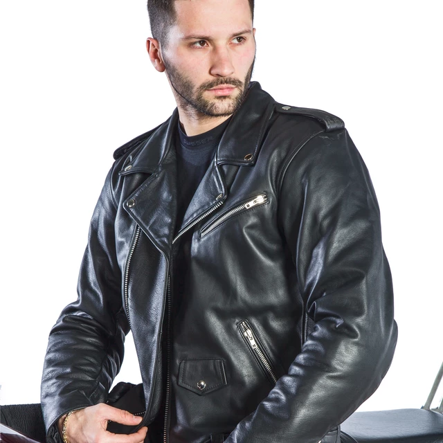 Kožená moto bunda W-TEC Perfectis - L