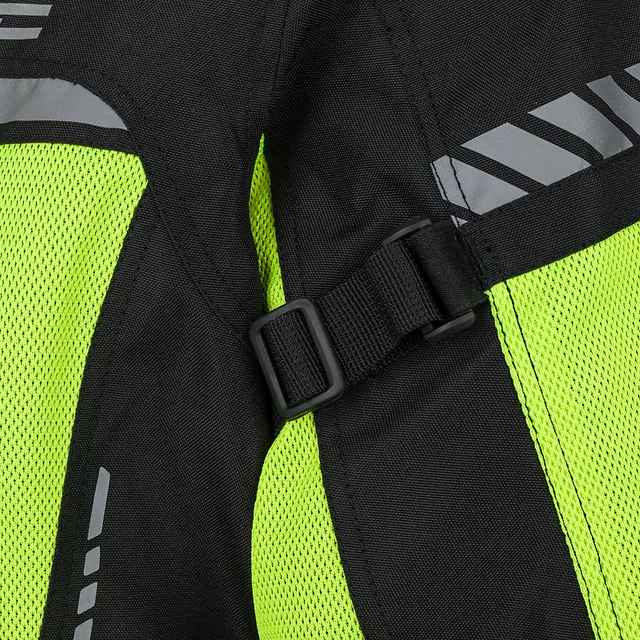 Pánska letná moto bunda W-TEC Saigair - Fluo Yellow-Black