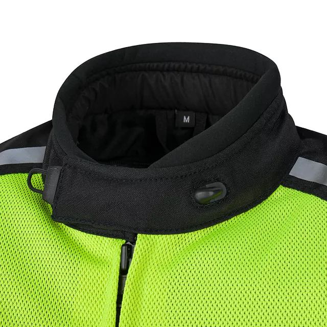 Pánska letná moto bunda W-TEC Saigair - Fluo Yellow-Black