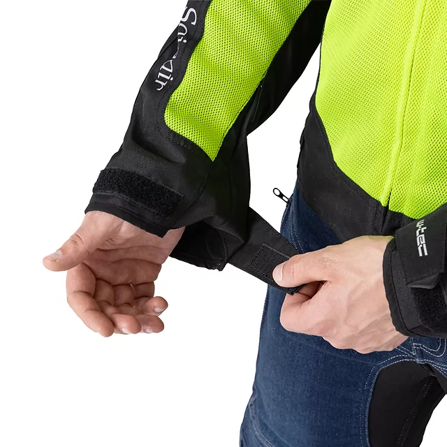 Pánska letná moto bunda W-TEC Saigair - Fluo Yellow-Black