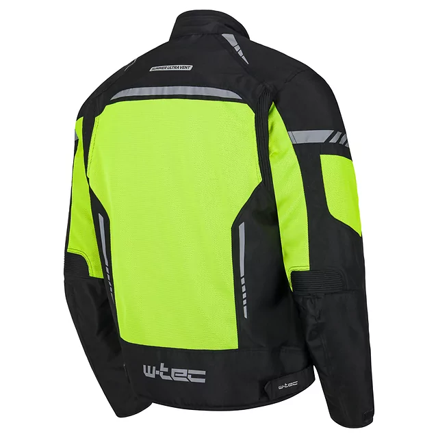 Pánska letná moto bunda W-TEC Saigair - Fluo Yellow-Black