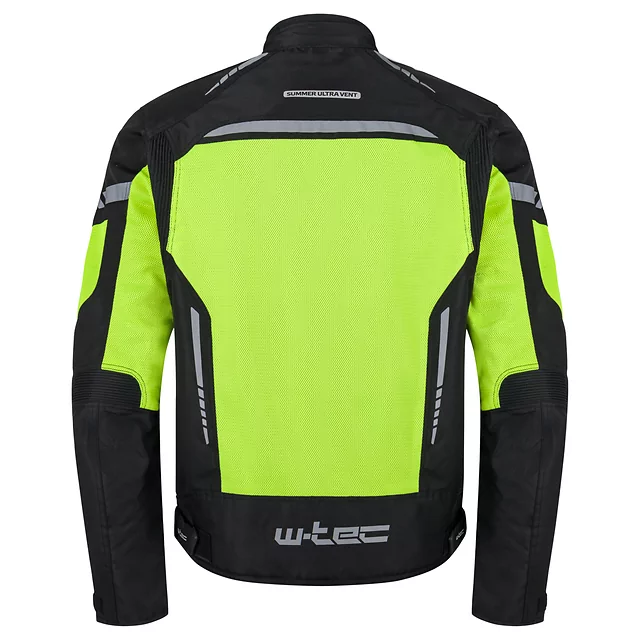 Pánska letná moto bunda W-TEC Saigair - Fluo Yellow-Black