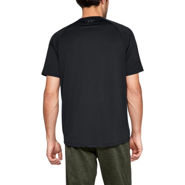Pánske tričko Under Armour Tech SS Tee 2.0 - Steel Light Heather/Black