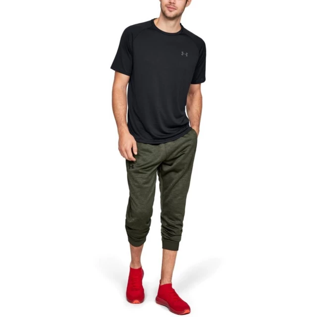 Pánske tričko Under Armour Tech SS Tee 2.0 - Steel Light Heather/Black
