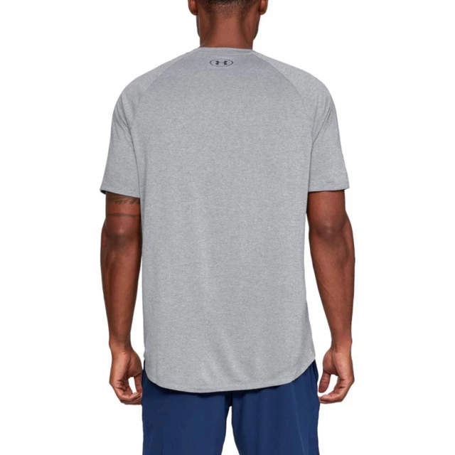 Pánske tričko Under Armour Tech SS Tee 2.0 - Steel Light Heather/Black