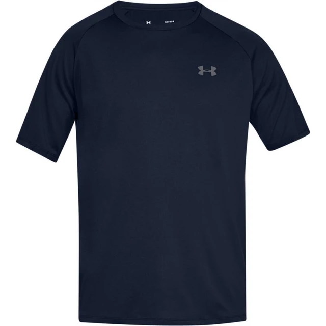 Pánske tričko Under Armour Tech SS Tee 2.0 - Steel Light Heather/Black