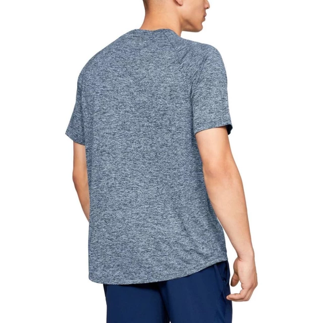 Pánske tričko Under Armour Tech SS Tee 2.0 - Steel Light Heather/Black
