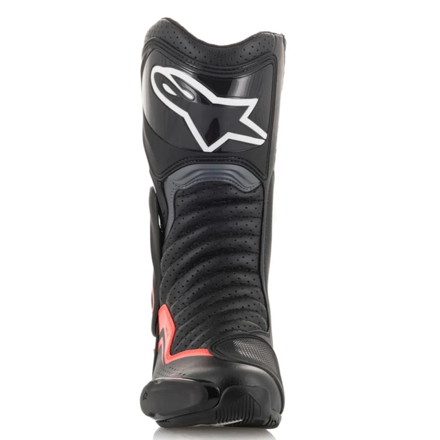 Moto topánky Alpinestars S-MX 6 čierna/šedá/červená fluo - čierna/šedá/červená fluo