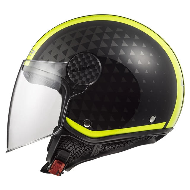 Moto prilba LS2 OF558 Sphere Lux - Crush Black H-V Yellow
