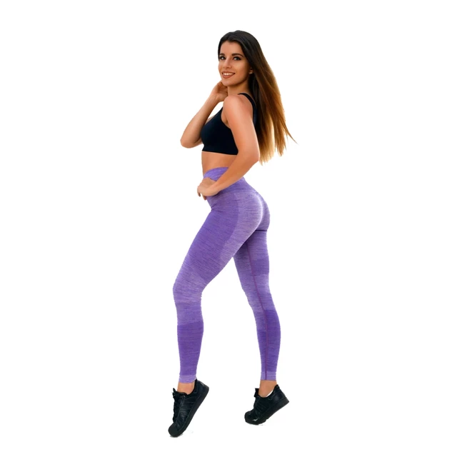 Dámske legíny Boco Wear Violet Melange Push Up - fialová
