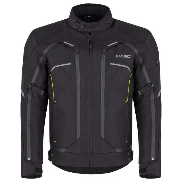 Pánska moto bunda W-TEC Progair - čierna-fluo