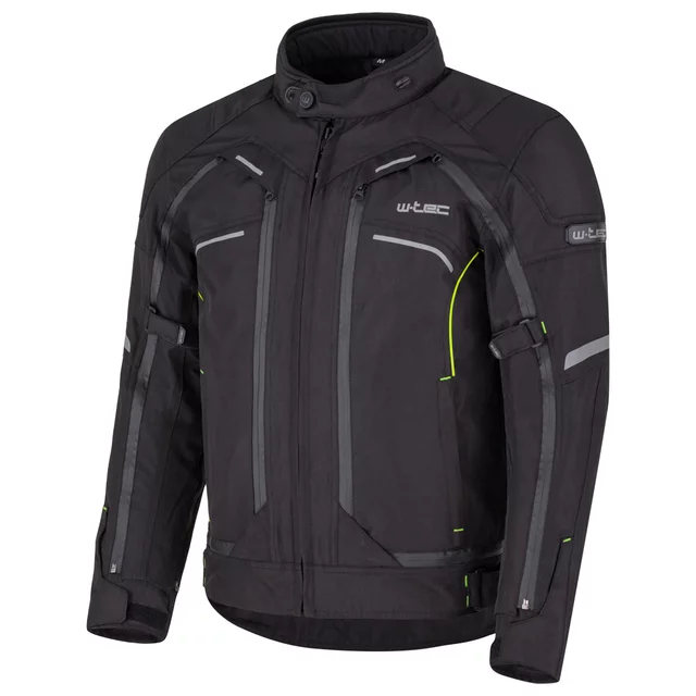 Pánska moto bunda W-TEC Progair - čierna-fluo