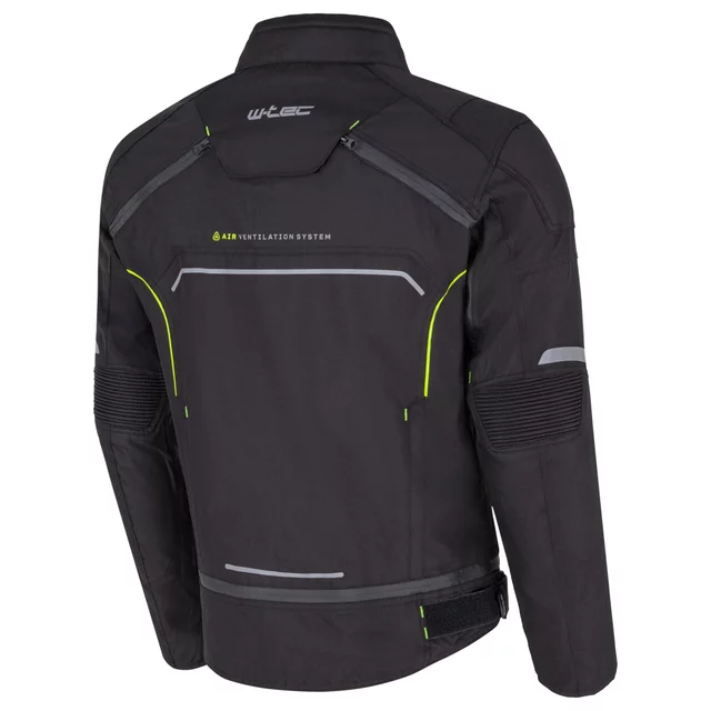 Pánska moto bunda W-TEC Progair - čierna-fluo
