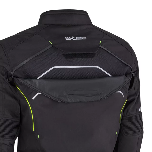 Pánska moto bunda W-TEC Progair - čierna-fluo
