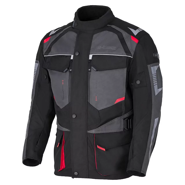 Pánska moto bunda W-TEC Burdys Evo - čierno-šedá