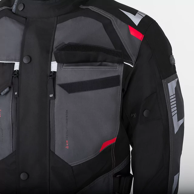 Pánska moto bunda W-TEC Burdys Evo - čierno-šedá