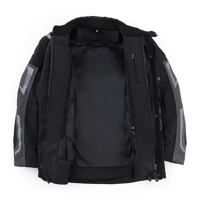 Pánska moto bunda W-TEC Burdys Evo - čierno-šedá