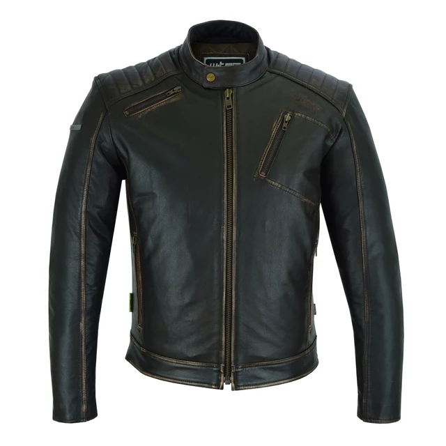 Kožená moto bunda W-TEC Embracer - 2. akosť - Vintage Dark Brown - Vintage Dark Brown