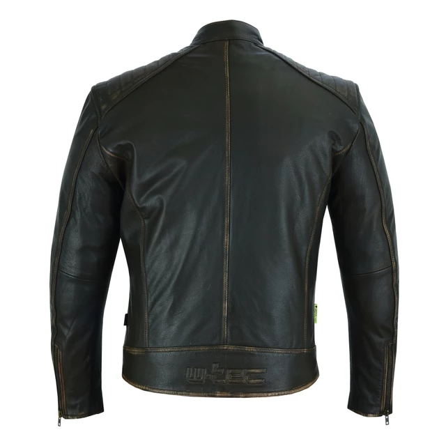 Kožená moto bunda W-TEC Embracer - 2. akosť - Vintage Dark Brown
