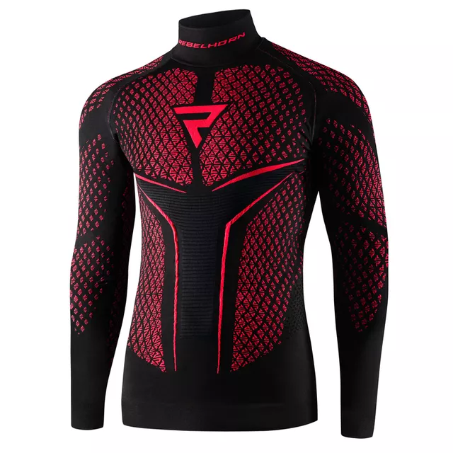 Moto thermo tričko Rebelhorn Therm II Jersey - čierno-červená - čierno-červená
