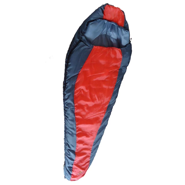 Spací vak Mummy - modrá - červeno-šedá