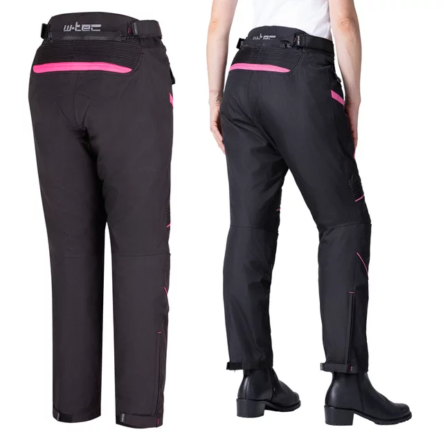 Dámske moto nohavice W-TEC Durmanes Lady - čierno-ružová