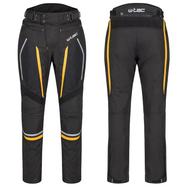 Pánske letné moto nohavice W-TEC Toranio - čierno-žltá - čierno-žltá