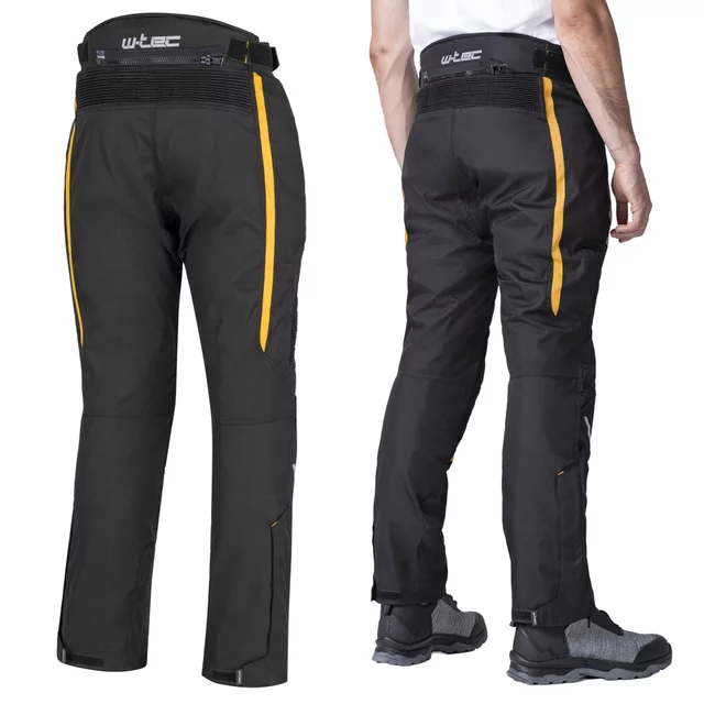 Pánske letné moto nohavice W-TEC Toranio - čierno-žltá