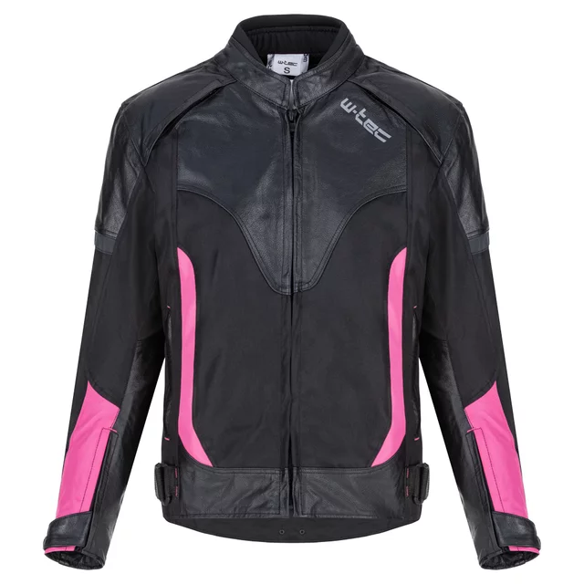 Dámska moto bunda W-TEC Durmana - čierno-ružová
