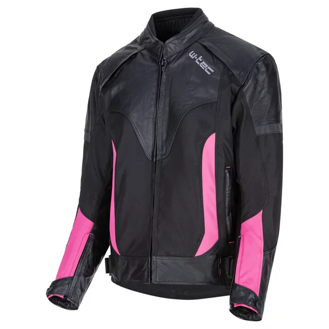 Dámska moto bunda W-TEC Durmana - čierno-ružová